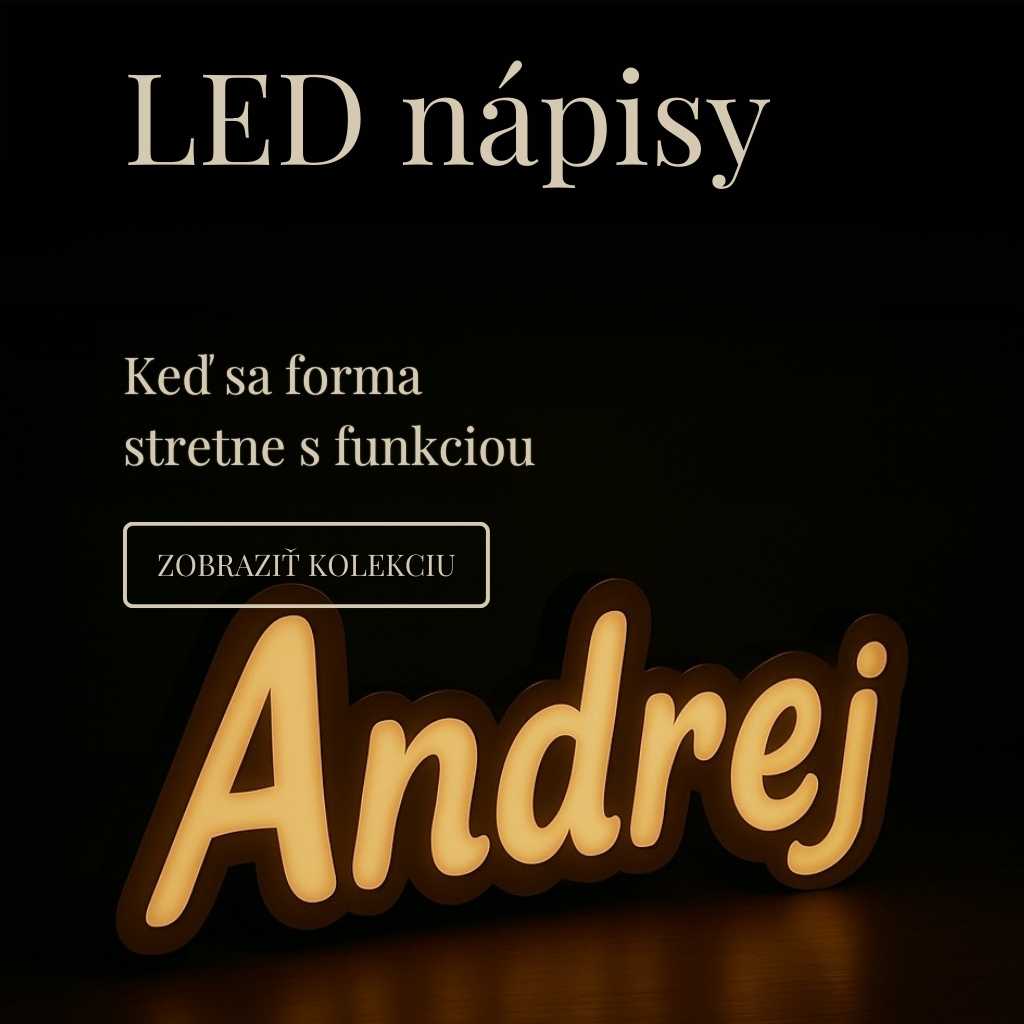 LED nápisy do interiéru